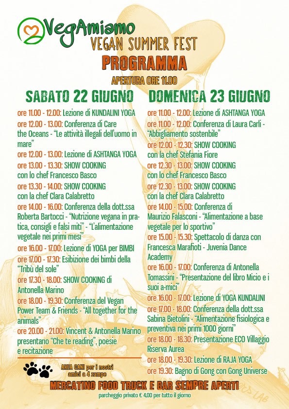 Locandina Vegamiano Vegan Summer Fest Roma 2019